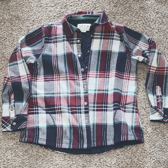 Orvis Tops - Orvis Red and Blue Shacket Classic Style